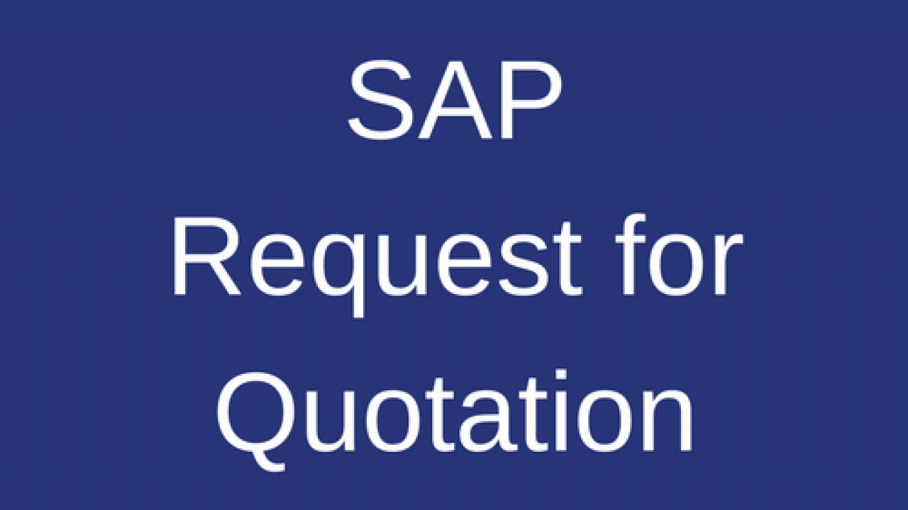 How to create Request for Quotation (RFQ)? SAP S/4 HANA Manage Adora