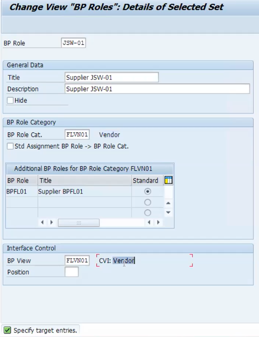 define number assignment for direction bp to vendor path