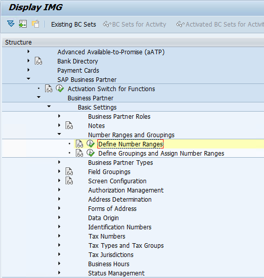 define number assignment for direction bp to vendor path