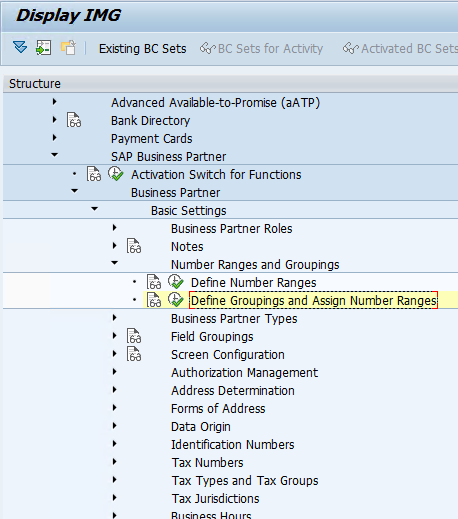 define number assignment for direction bp to vendor path