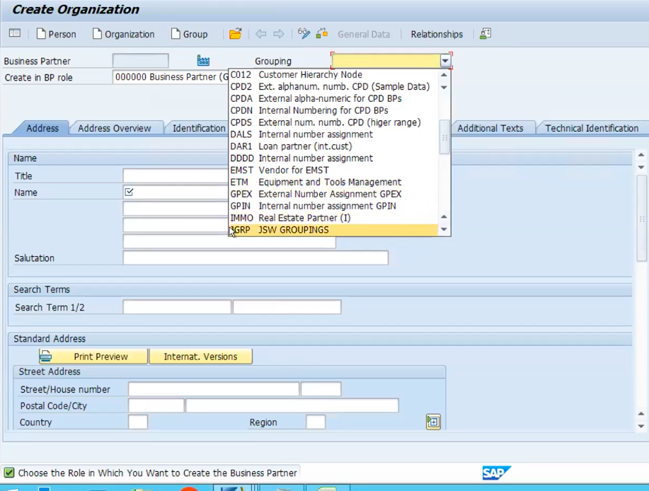 define number assignment for direction bp to vendor path