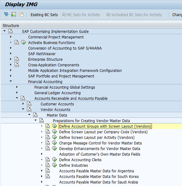 define number assignment for direction bp to vendor path