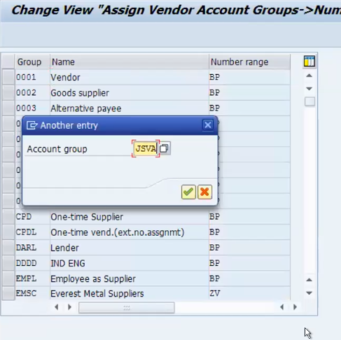 define number assignment for direction bp to vendor path