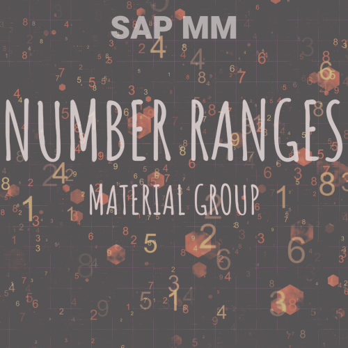 How to create Number Ranges for Material Group? – SAP S/4 HANA